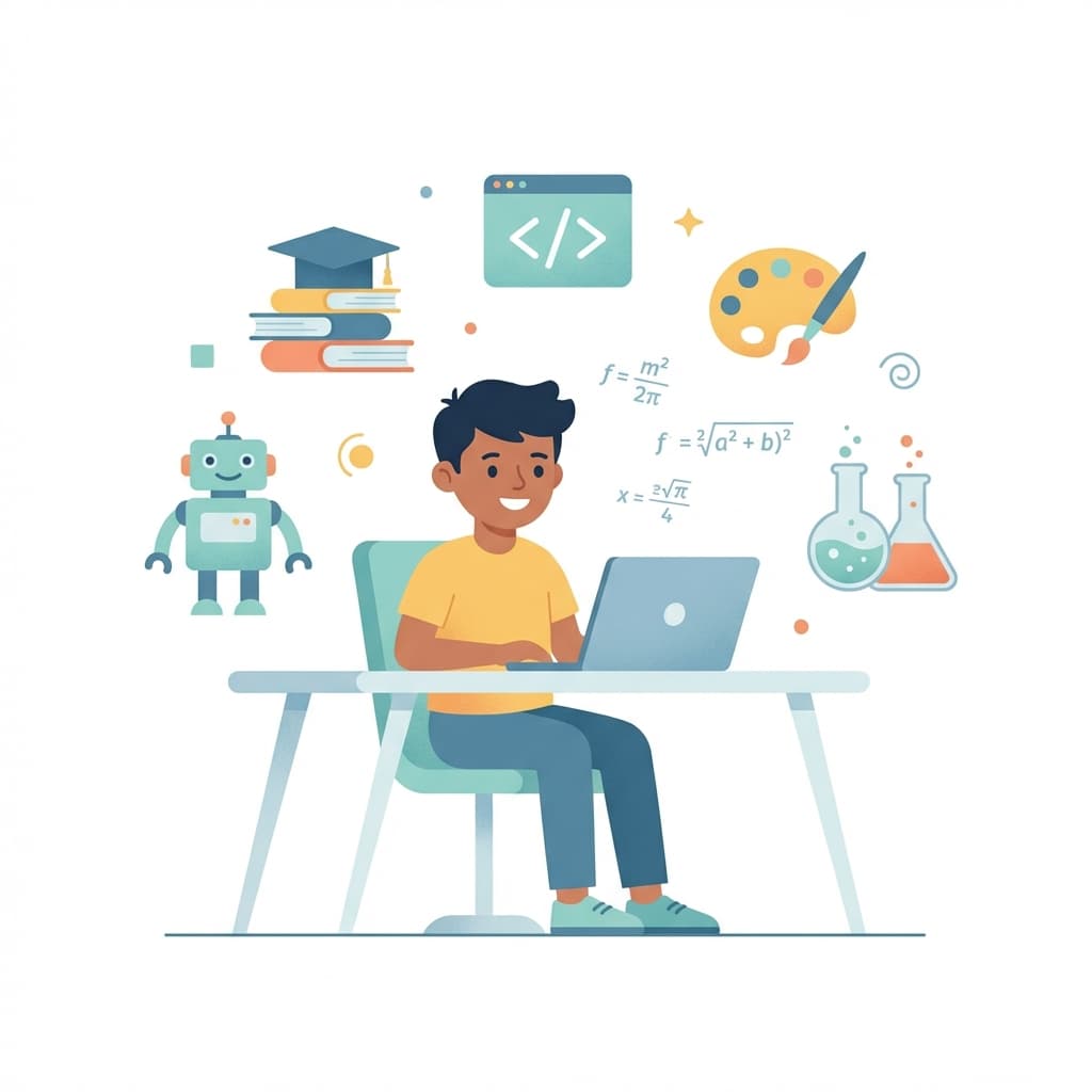 Student learning STEAM subjects